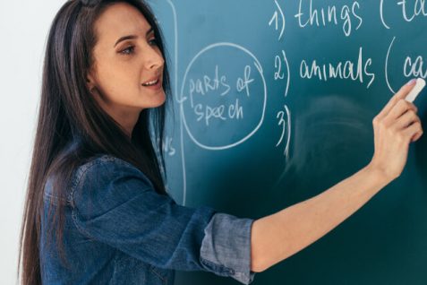 英語を教える女性教師